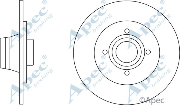 APEC BRAKING Jarrulevy DSK2826